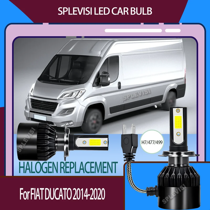 

2x 12v 60W 6000LM Auto led Headlight Hi Lo Beam Perfect for Winter Roads For FIAT DUCATO 2014 2015 2016 2017 2018 2019 2020