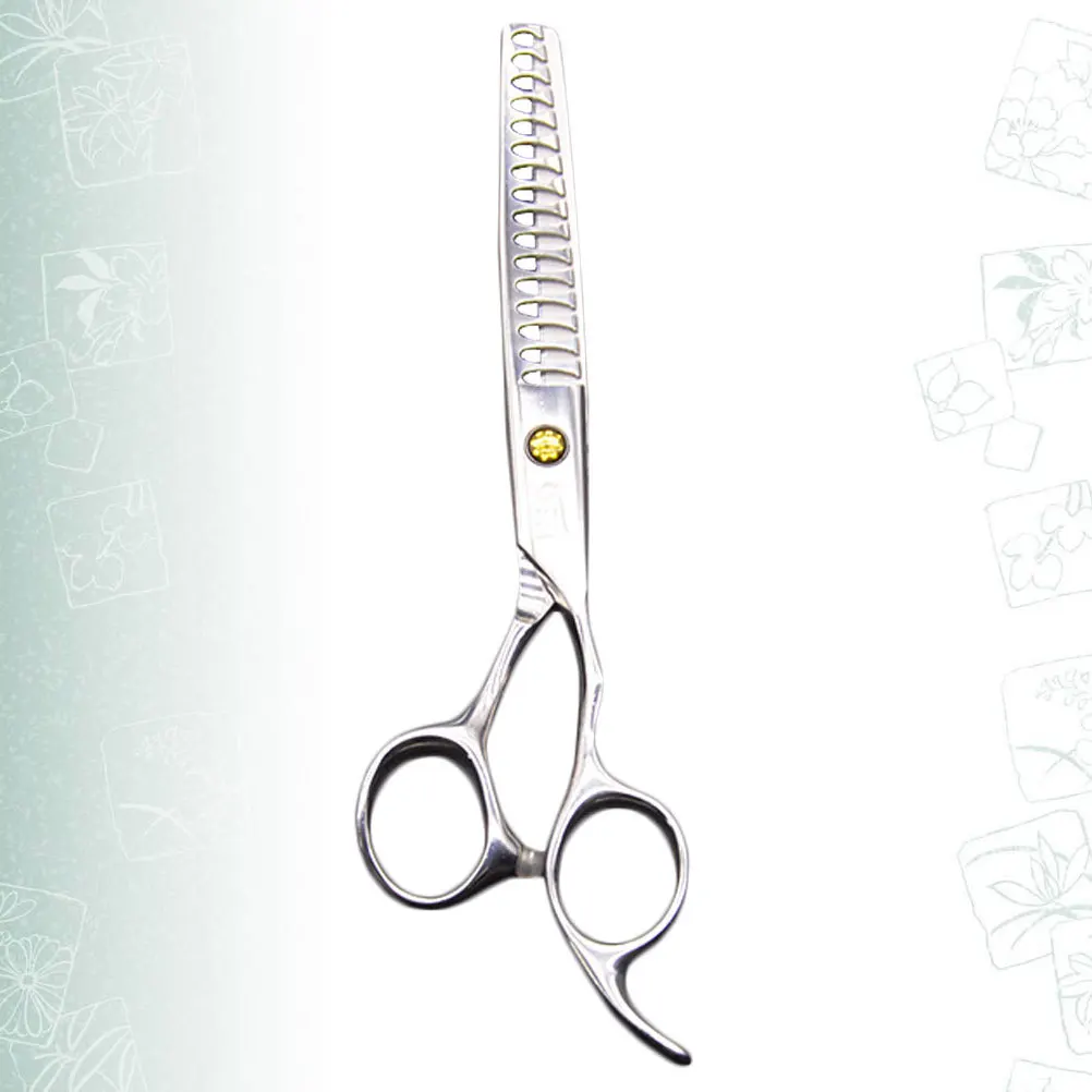 

1pc 0.6 Inches Stainless Steel Hair Scissors Professional Barber Shears Smooth Cutting Tool For Salon Home Use Straight