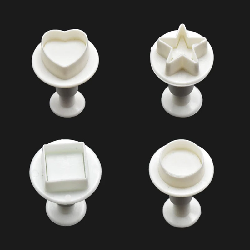 12PCS/Set Spring Cookie Shaping Mold Heart Square Pentagram Round 4 Shape Available Home Kitchen Handmade DIY Baking Gadgets ZYF