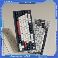 Jamesdonkey A3 3.0 Wireless Mechanical Keyboard Gasket Structure Custom Triple Mode Bluetooth 75% Layout with Knobs Web Driver