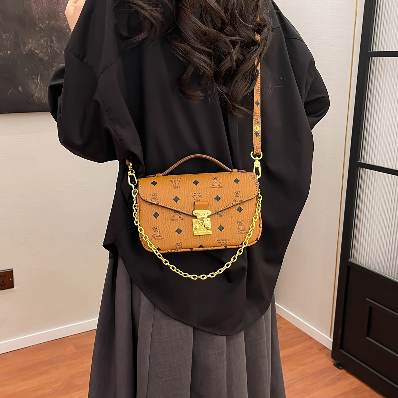 Sac fourre-tout en cuir pour femmes, fourre-tout de styliste, sac à bandoulière élégant, bourse de soirée