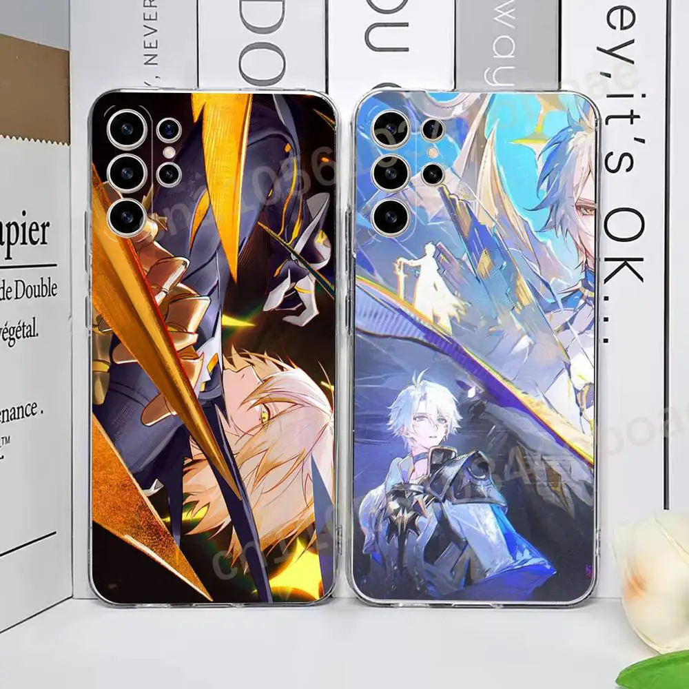 

Honkai Star Rail Phainon Phone Case for Samsung Galaxy S21 22 Ultra Plus S23 24 FE Lite S25 26 Transparent Cover