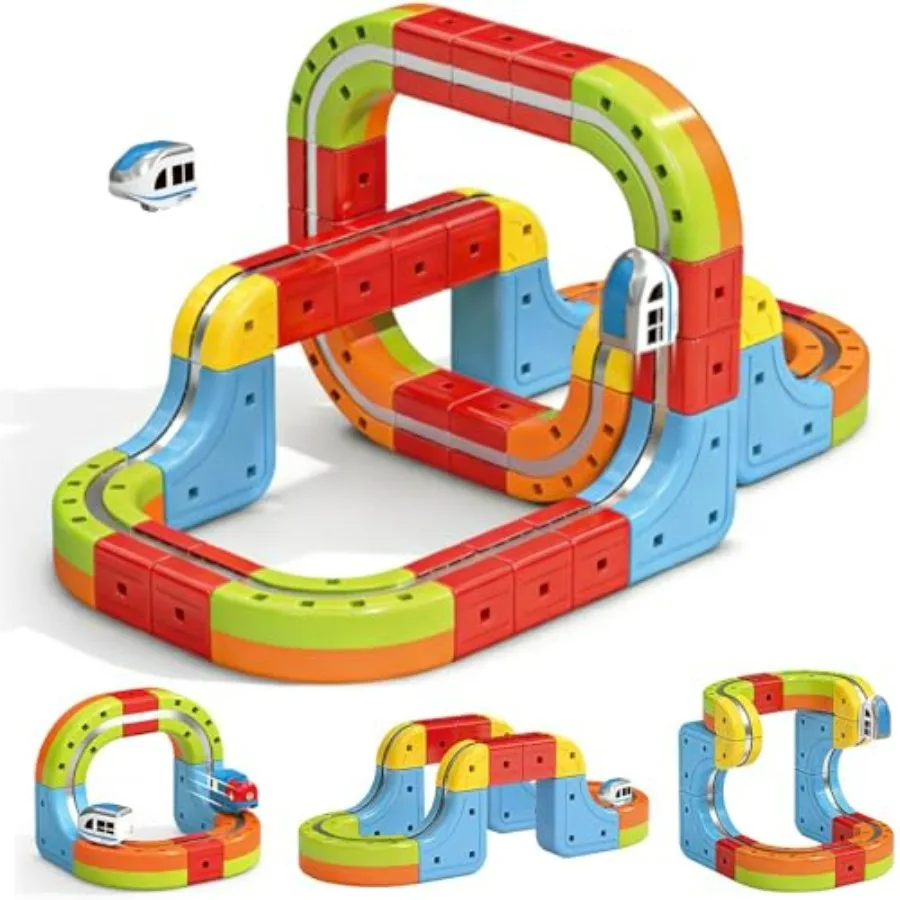 

Электрический поезд-конструктор: магнитные рельсы, гоночные трассы, 3D-модульные кубы, свободно собираемые, развивающие STEM-навыки