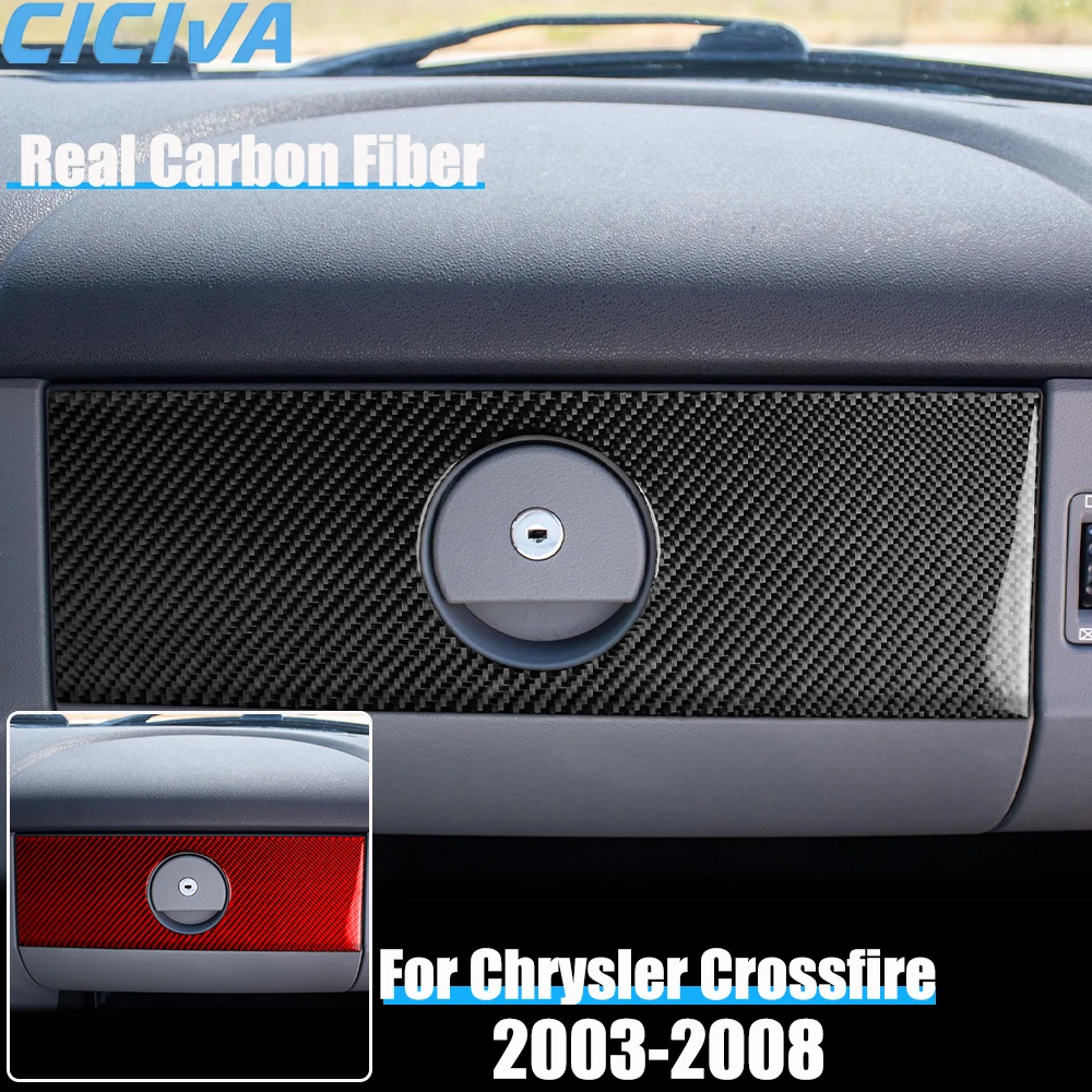 

Real Carbon Fiber Car Accessories Passenger Dashboard Cover Soft Sticker For Chrysler Crossfire 2003 2004 2005 2006 2007 2008