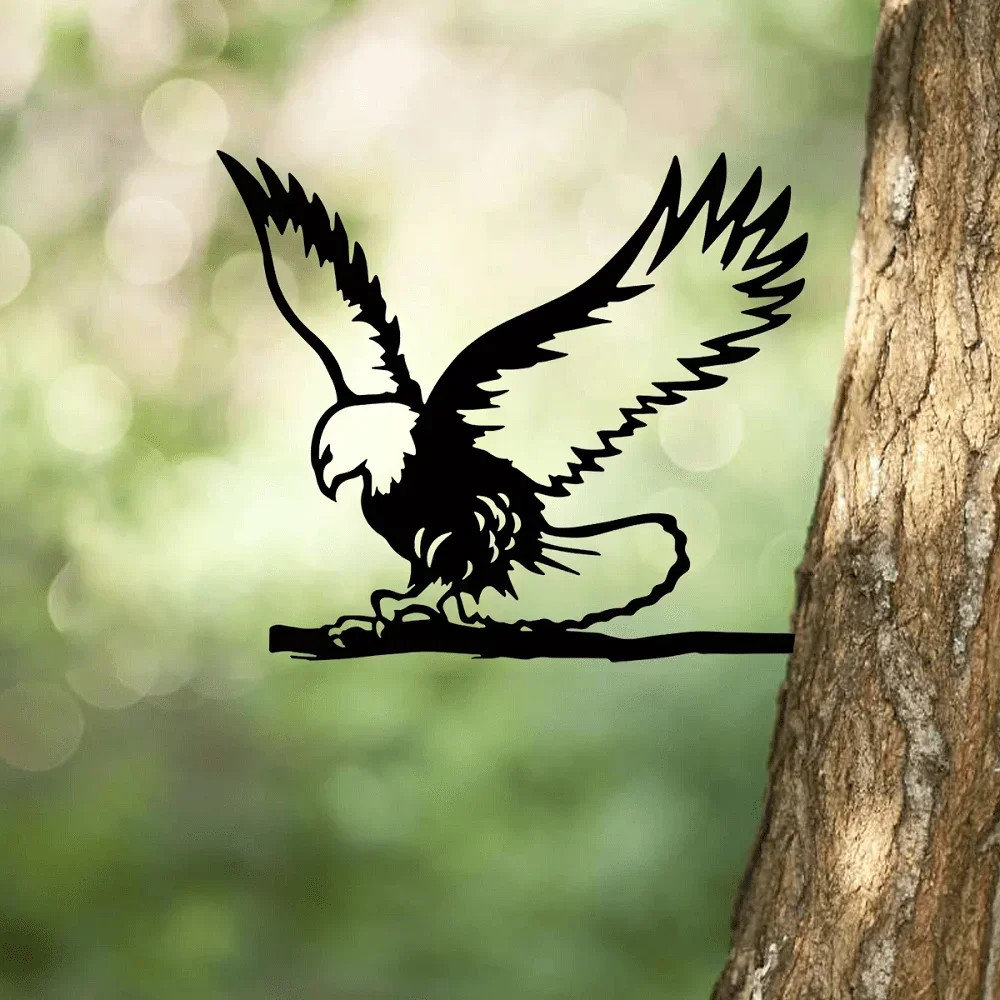 CIFBUY Flying Eagle Silhouette Metal Wall Art Sculpture Durable Rust Proof Indoor Outdoor Home Garden Yard Decor Gift Plaque