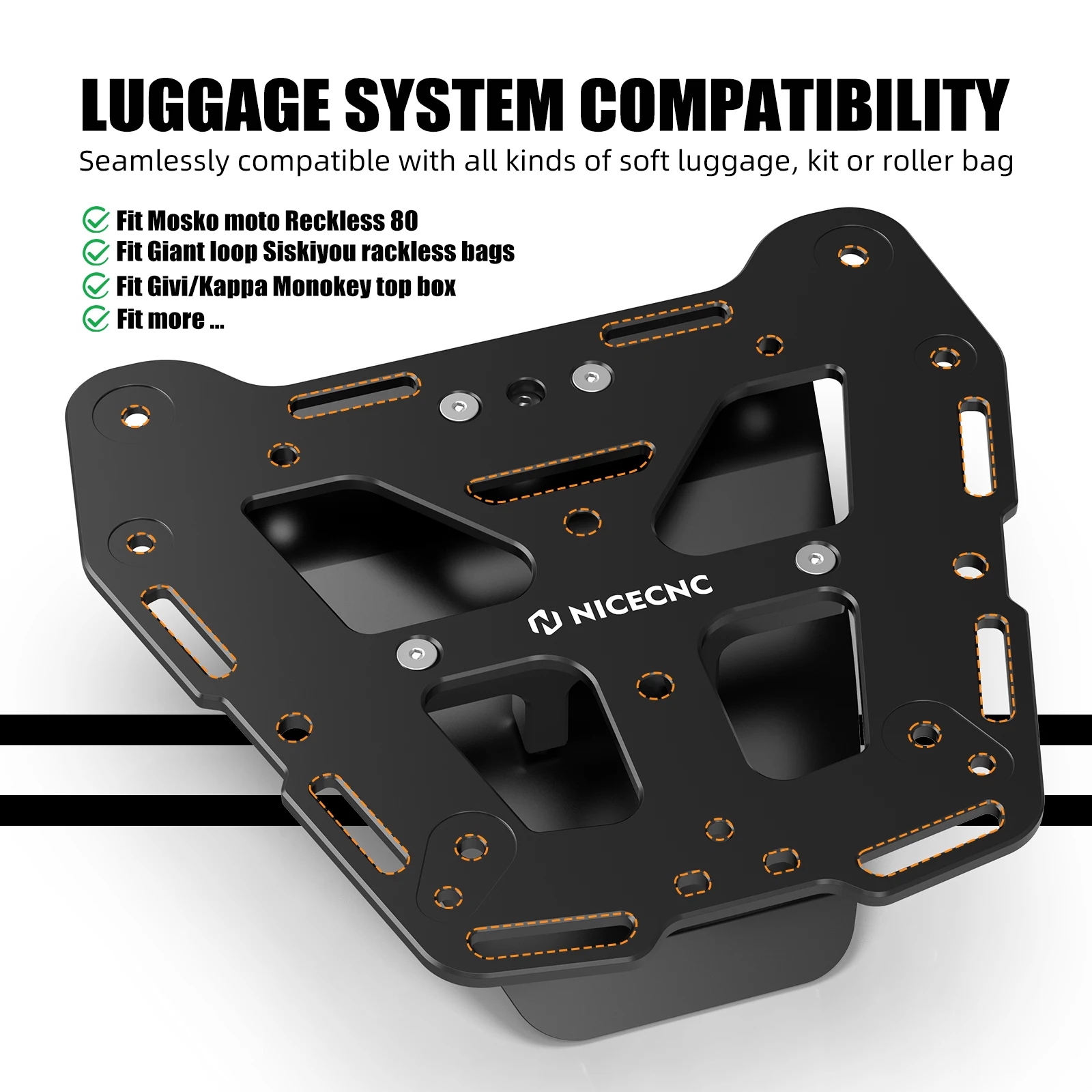 NICECNC Per Harley Sportster S RH1250S 2021-2024 Portapacchi posteriore Top Case Montaggio