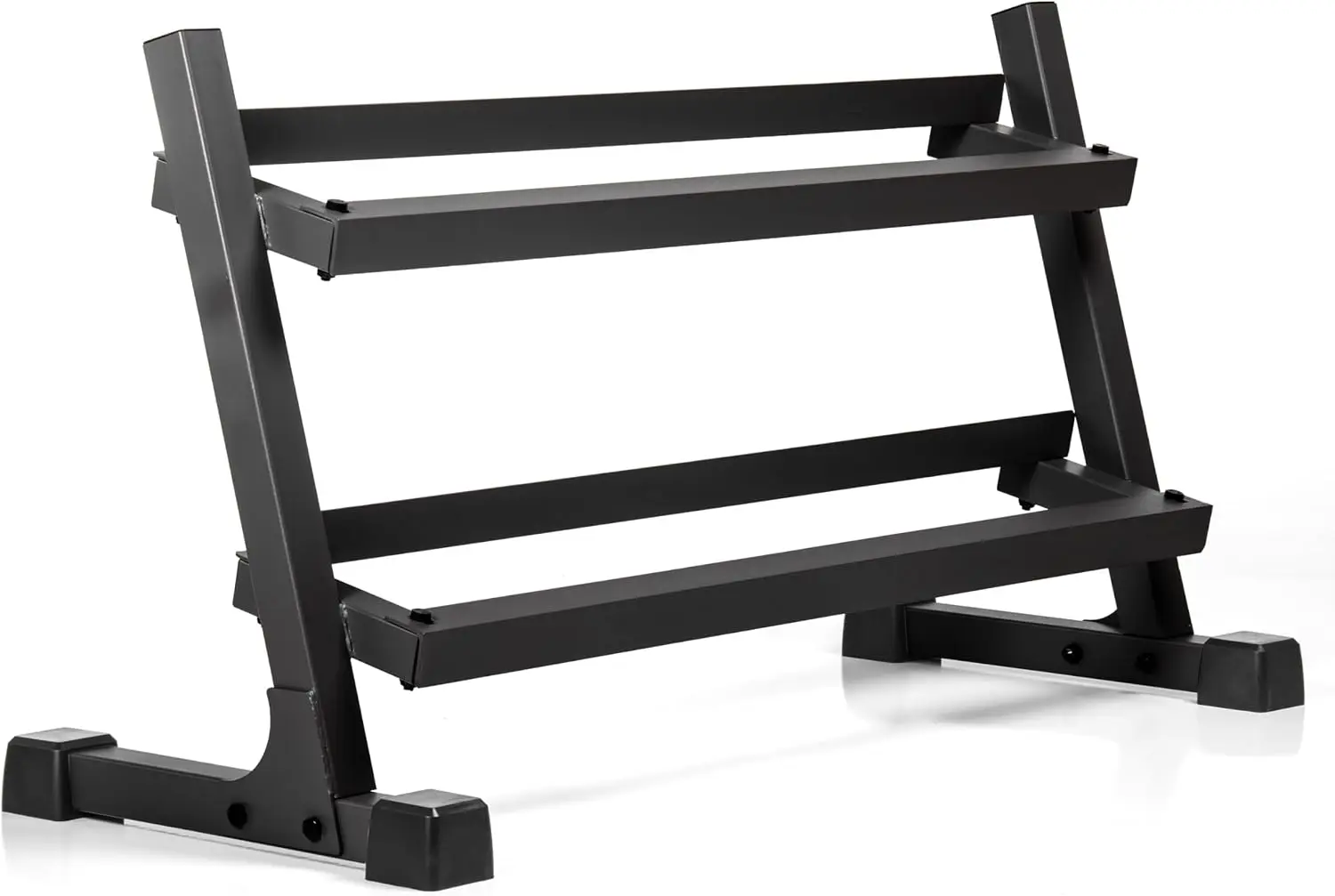Two Tier Dumbbell Stand Weight Rack Gray Black
