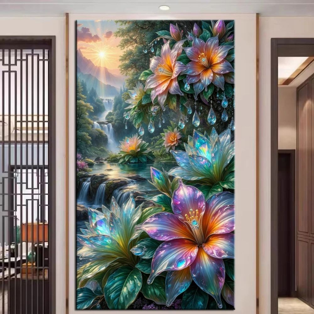 

Abstract and Beautiful Flowers Picture DIY Diamond Painting Cross Stitch Full Drills Diamond Mosaic New Collection Home Decor