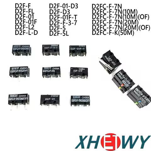 Original mouse micro switch D2F-L 01FL D2FC-F-7N 10M 20M OF 3-7 L3 D2F-01F D2F-01-D3 D2F-01F-T D2F-5L D2FC-F-7N D2FC-F-K D2F-F