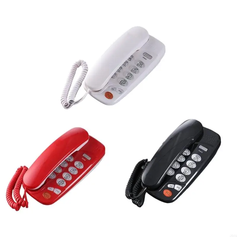 Big Button Corded Phone Telephones Landline Phone with Redial Functions Support Wall Mount or Desk Phone 203A