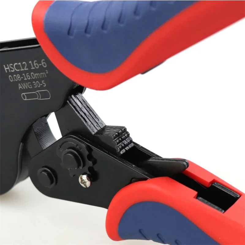 

Мини-пресс-клещи HSC12 16-6 для обжима трубчатых клемм, электрические зажимы для больших клемм 0.08-16мм² 30-5AWG