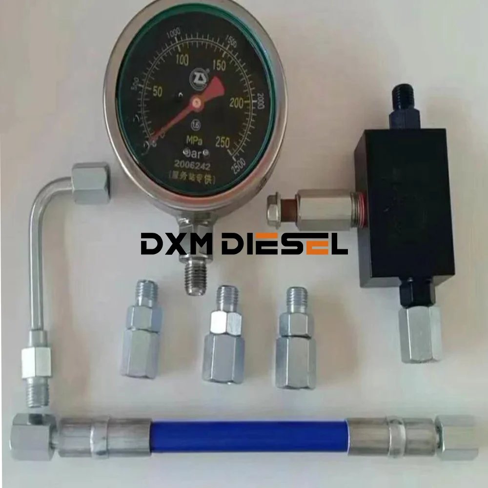 

DXM 2500bar High Pressure Common Rail Pump Plunger Pressure Test Tool Set with Pressure Limiting Valve, Diesel Pump Piston Repai