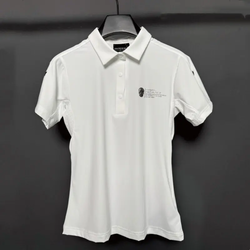Golf Clothing Women's Summer Thin Breathable Sports Short Sleeved T-shirt Quick Drying Elastic Golf Shirt