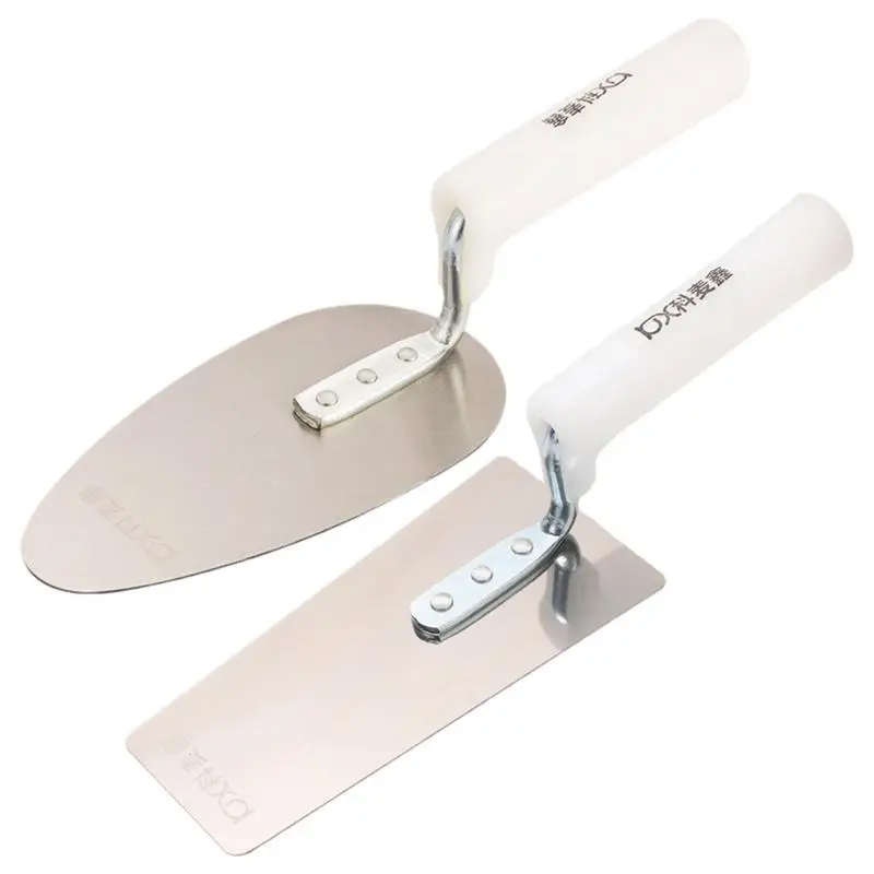 Concrete Trowel Stainless Steel Plastering Trowel Grout Trowel with Ergonomic Handle Masonry Tools for Construction Grouting