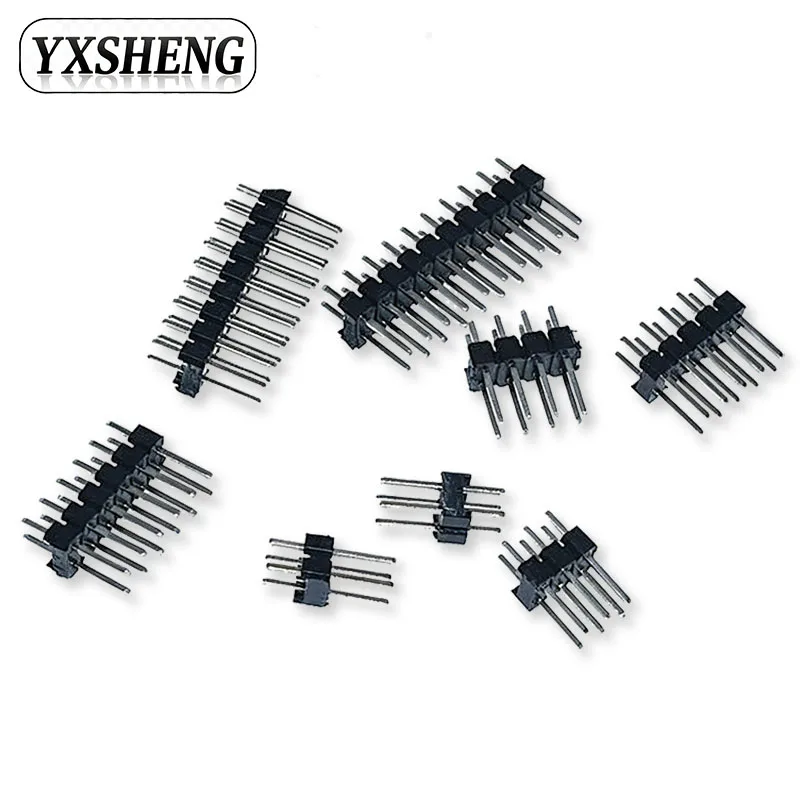 10PCS Double Row Male 2~40P Breakaway PCB Board 2.54mm Pin Header Connector Strip Pinheader 2*2/3/4/6/8/10/20/40-Pin For Arduino