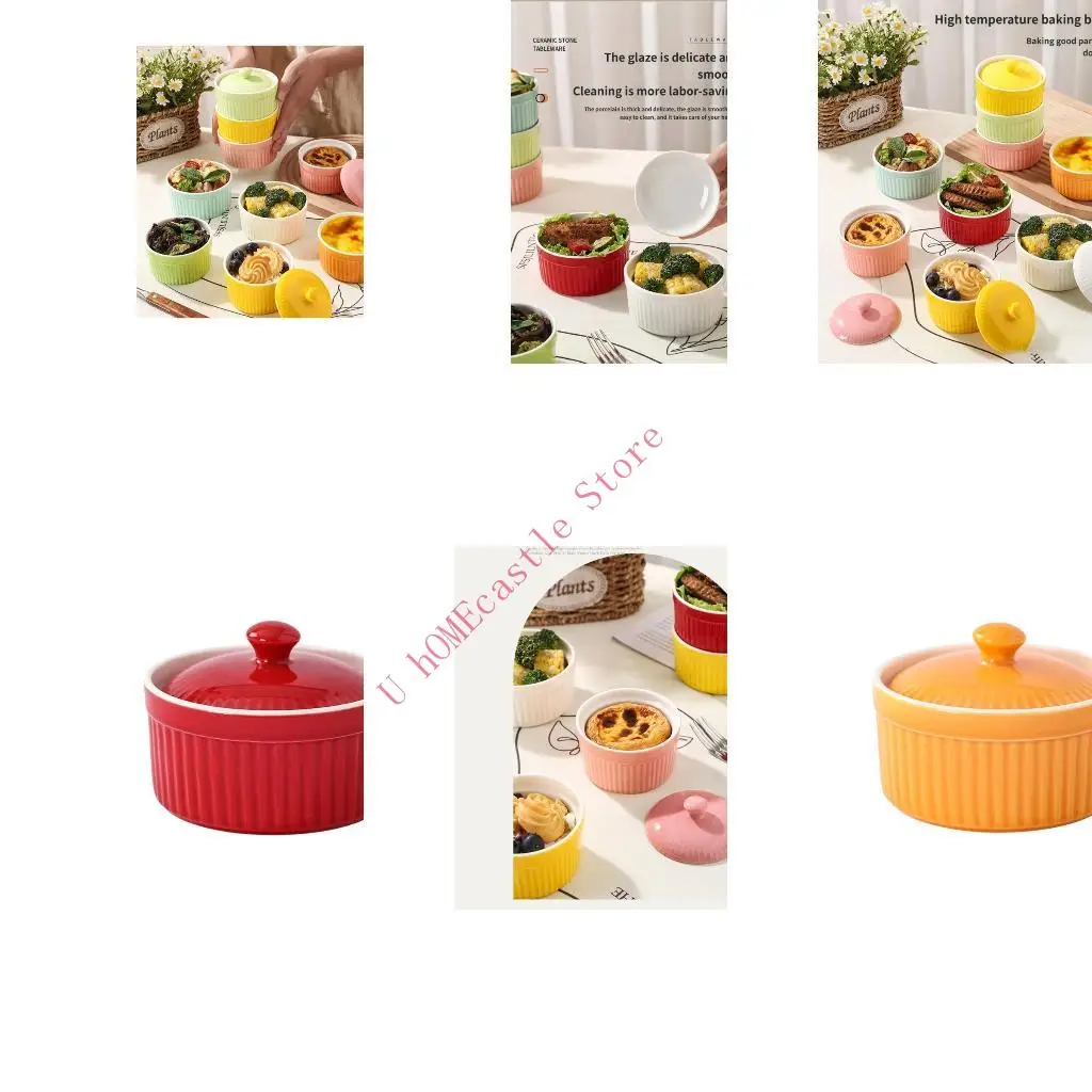 63HF Elegant Stonewares Casserole Dish Perfect For Individual Servings And Dessert