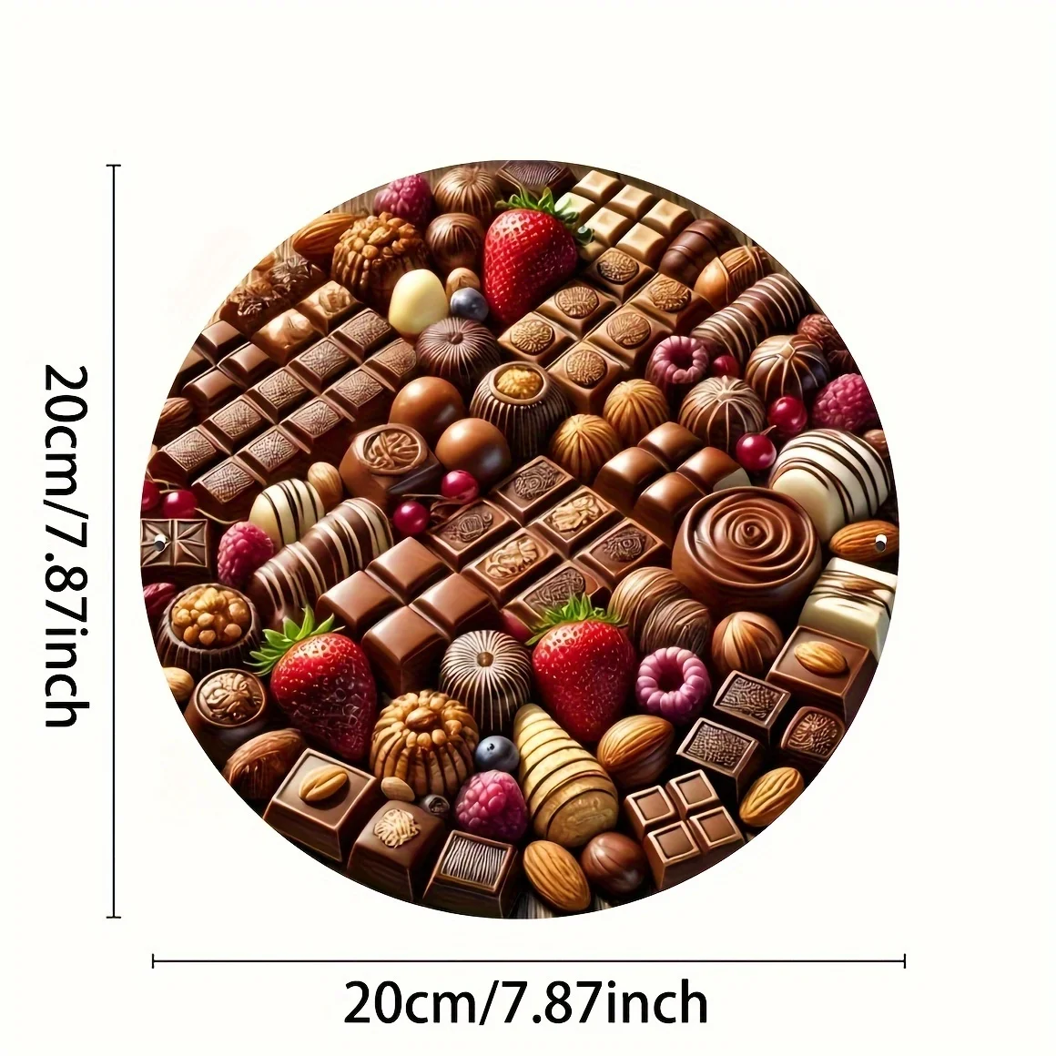 [2D Flat] 1pc 2D Flat Aluminum Signage | Chocolate and Nut Platter Canvas Wall Art - High Quality Aluminum Signboard for Home, O