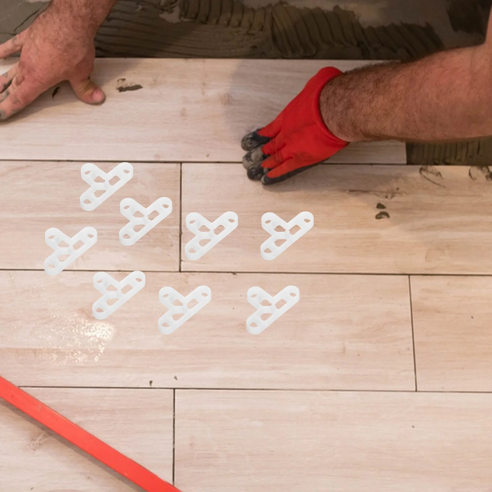 100 stuks tegelnivelleringssysteem T-vormige plastic tegelafstandhouders Professioneel nivelleringsgereedschap voor keramische vloerinstallatie