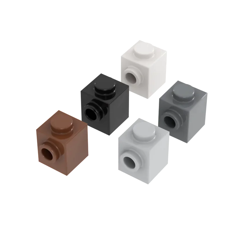 Blocs de construction MOC 87087, 20 pièces/50 pièces, assemblage créatif 1x1 avec goujons sur 1 côtés, petites briques modifiées pour enfants, accessoire de jouet