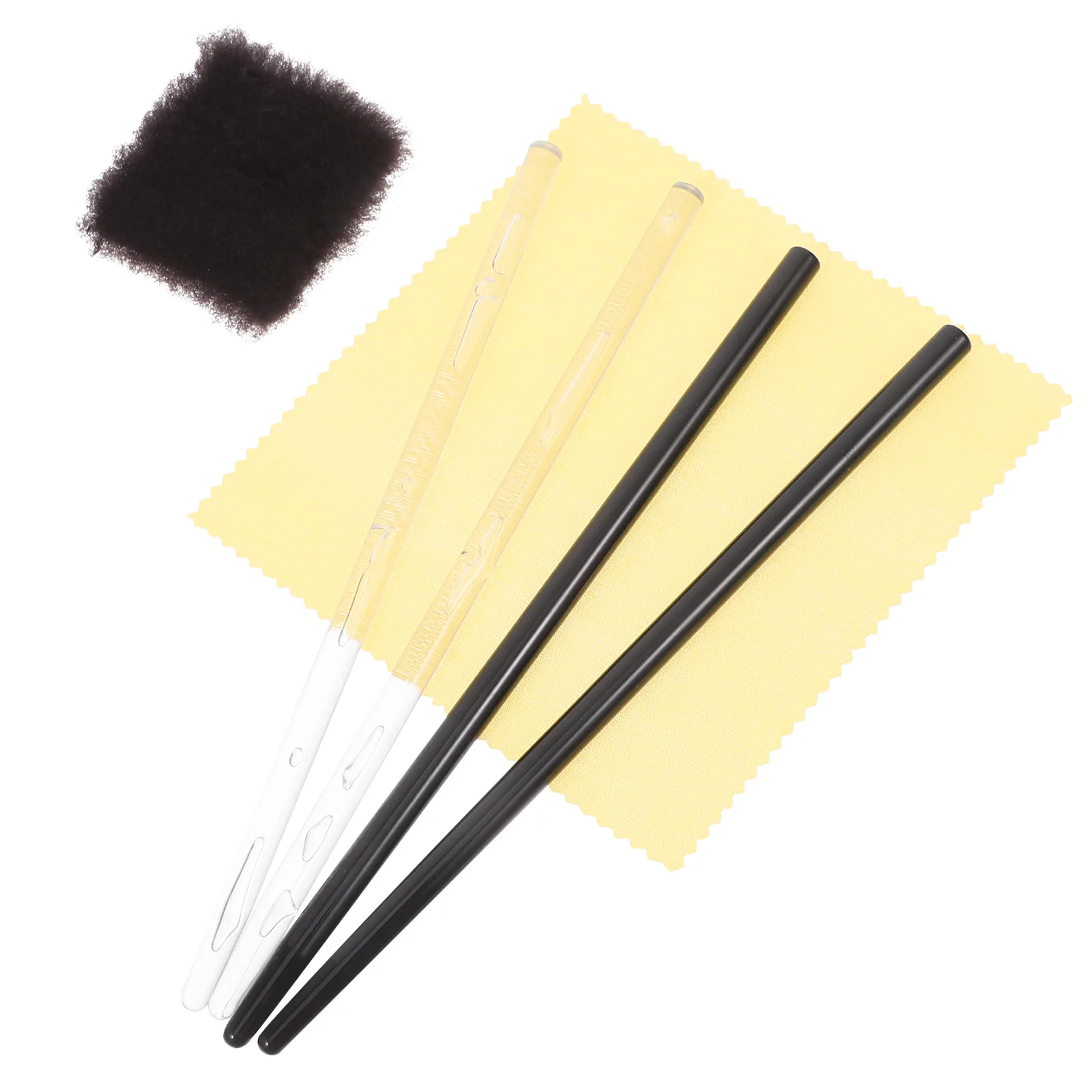 

2 Sets Static Teaching Aid Acrylic Rods Rubber Cloth For Electrostatic Friction Electricity Experiments Science Project Kit