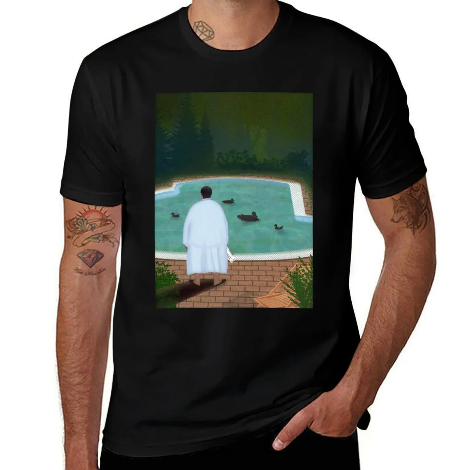 

Him, with those ducks... T-Shirt man t shirts cotton cotton t shirts man 100%
