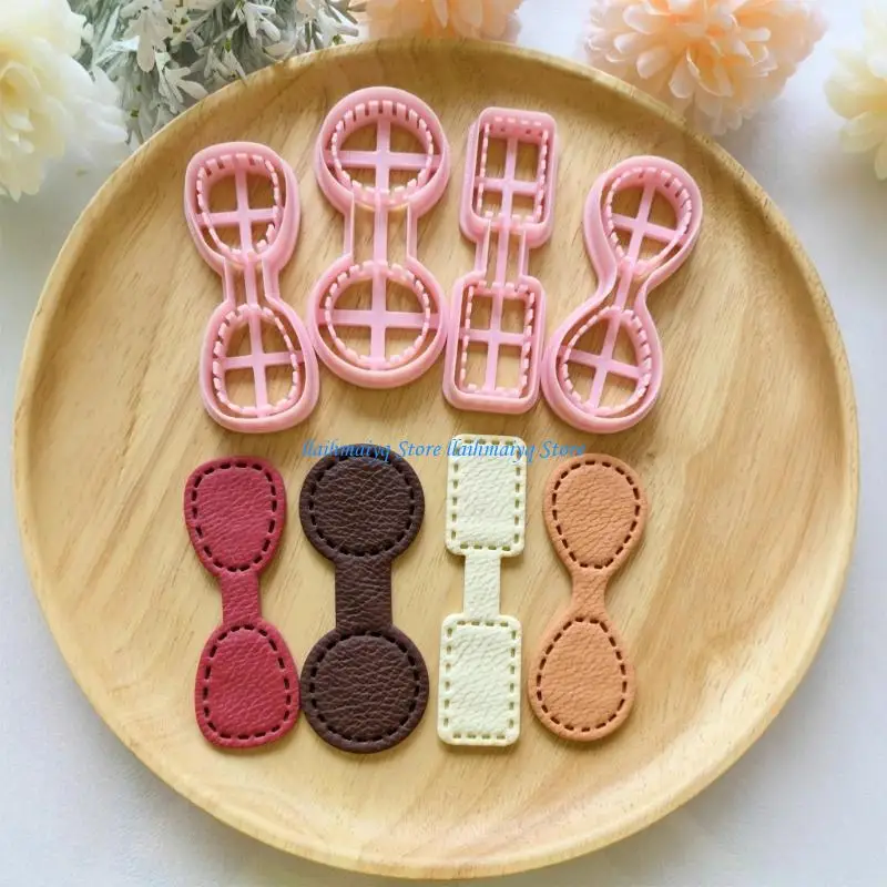 

573B Набор из 4 форм для брелоков из полимерной глины, легко чистится, легкий для творчества, принадлежности для изготовления