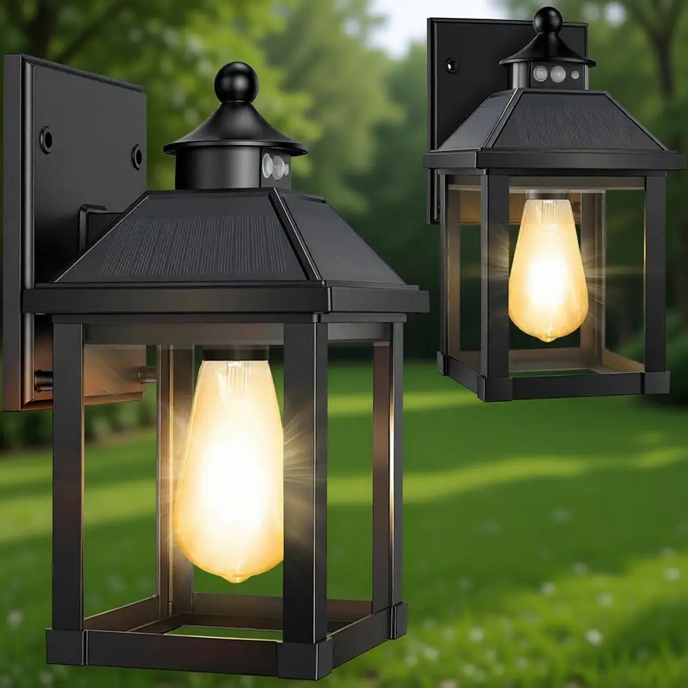 

Уличный настенный светильник для крыльца, водонепроницаемый, с 3 режимами освещения и датчиком движения, 3000K, от заката до рассвета, для фонаря или гаража