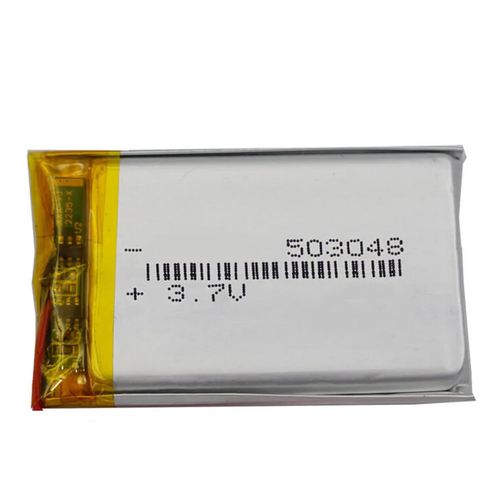 100pcs 503048 750Mah Li-ion Polymer Battery 2pins Positive Terminal  For POWER BANK SMART WATCH MP4 DVD MP3 CAMERA MOBILE POWER