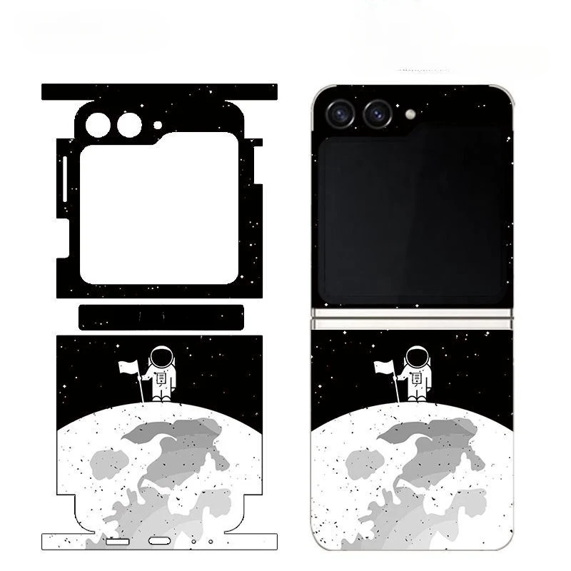 Decal Skin Sticker for Samsung Galaxy Z Flip6 5 4 7 Back Screen Protector with Hinge Film Cover Flip5 3M Wrap Colorful Sticker