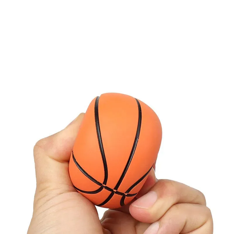 6CM Rubber Hollow High Elastic Basketball Mini Soft Basketball Toy Foam Rubber Squeeze Ball Relieve Stress DecompressionToy Ball