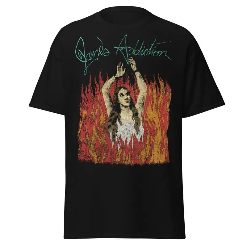 Jane's Addiction Flames Jumbo Print T Shirt