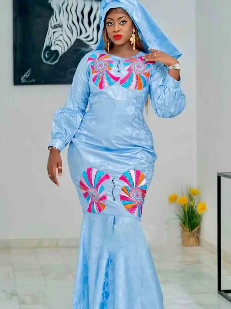 

African Bazan Style Custom New Robe Print Elegant Classic Plus Size Fit Four Seasons Celebration Gown