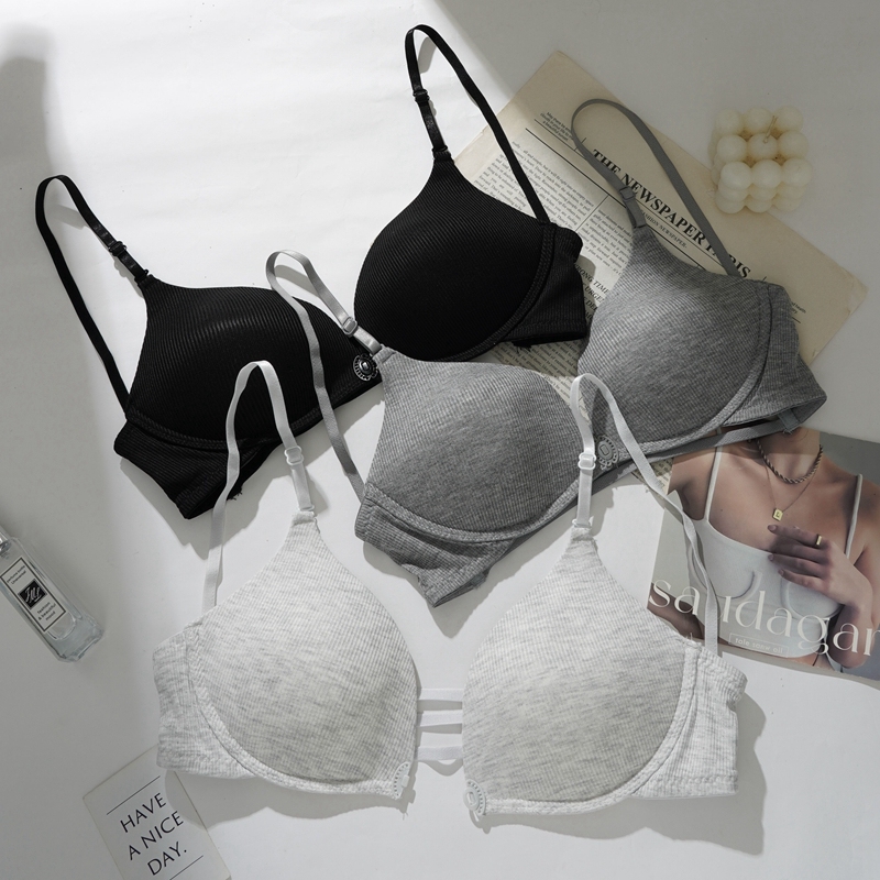  Front Closure Women Push Up Bras French Sexy Backless Beauty Back Comfortable Seamless Bra for Small Busts Underwear 