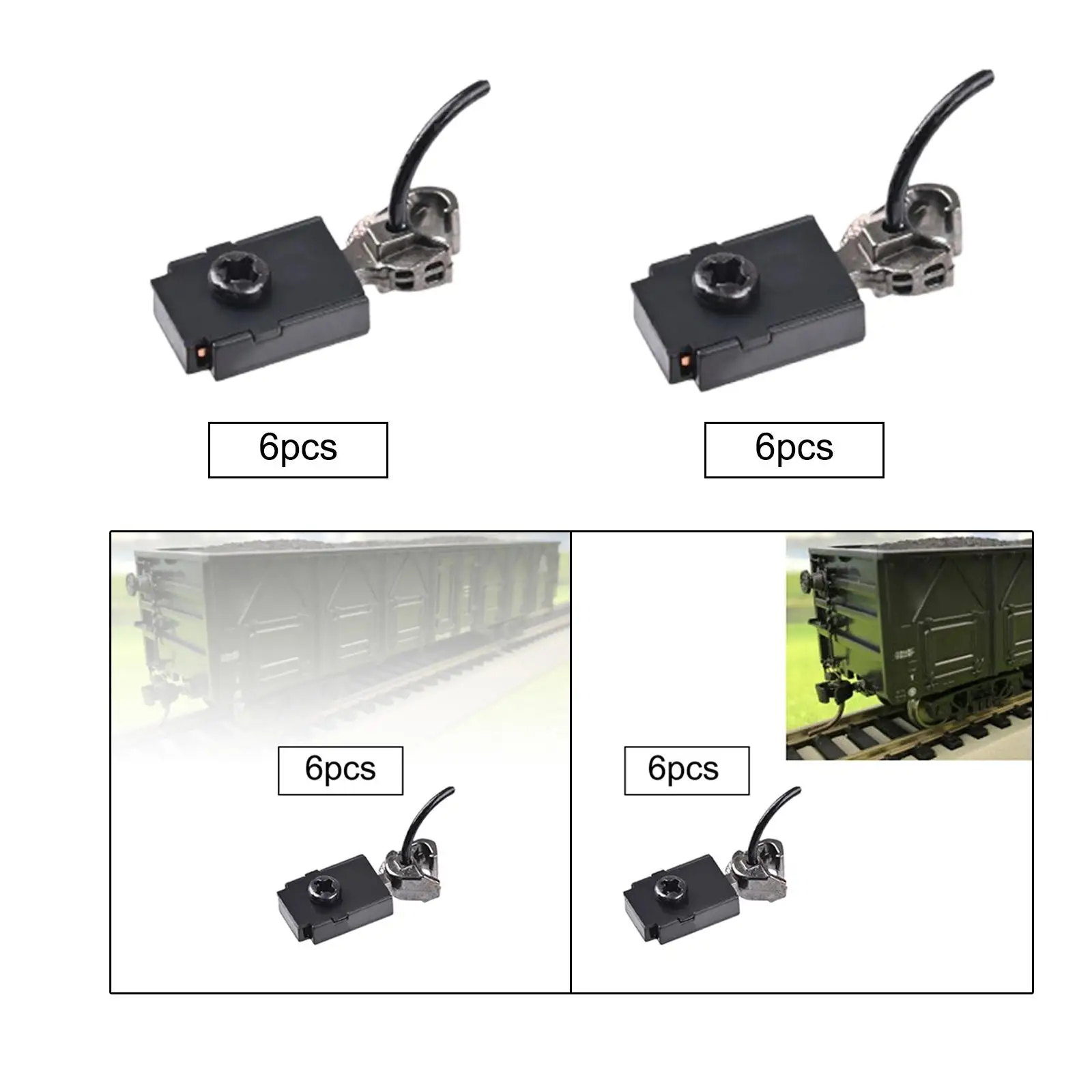 

6x Train Coupler Hook Box Set,Hobby Train Accessory Couplers,Professional Train
