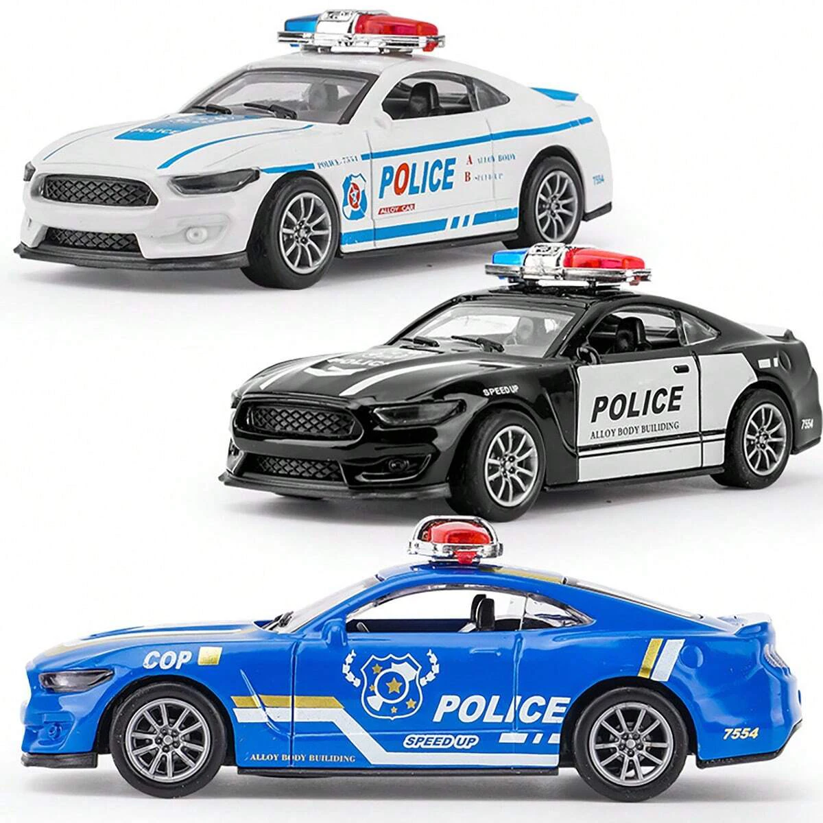 Casting Alloy Model Car Pullback Function Non-Opening Doors Diecast Vehicle Collectible Toy for Kids