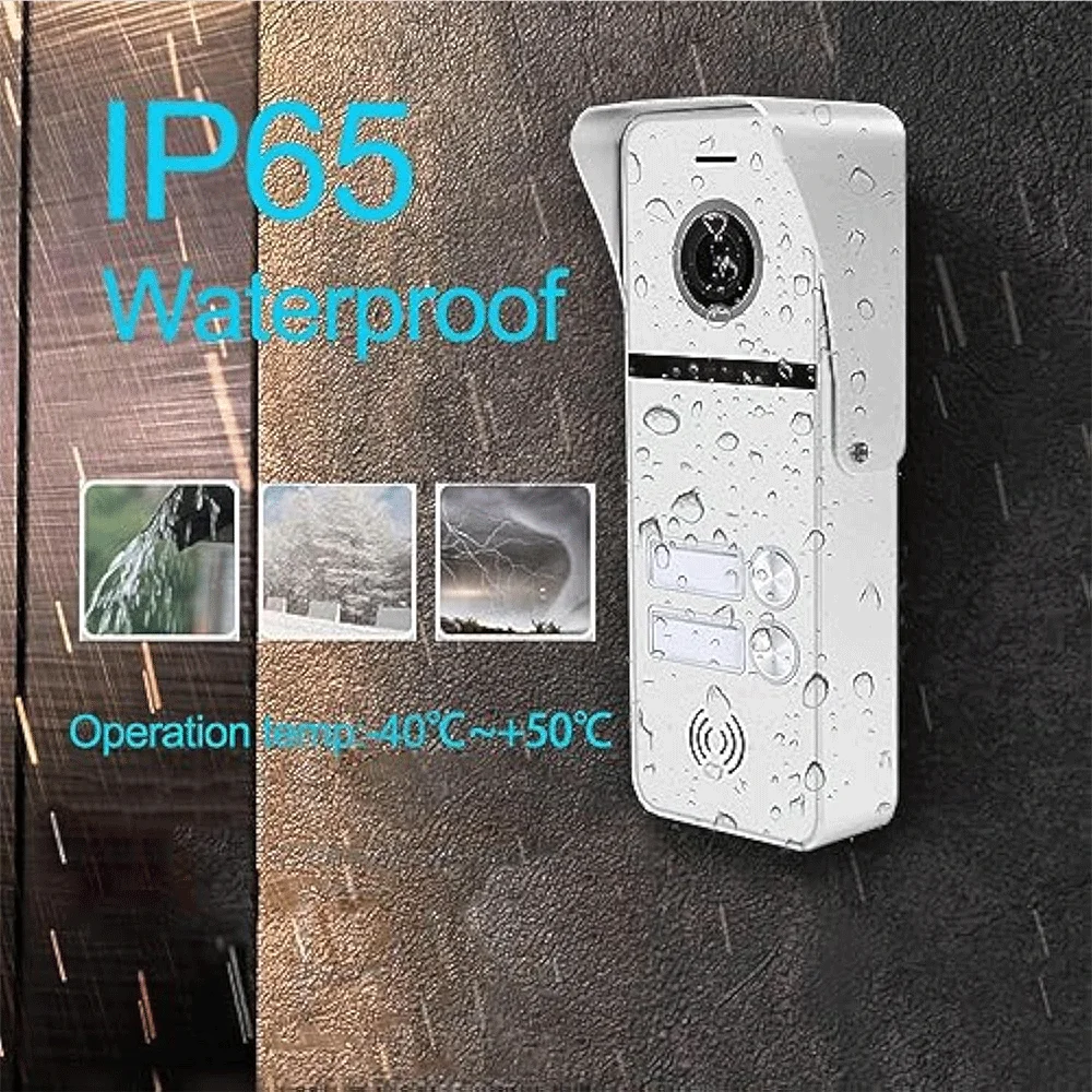 Tuya 7/10 Inch Video Wifi Intercom Tuya Smart Home video 2 doorbell System 1080P 160°Wired Doorbell Camera Full Touch Monitor