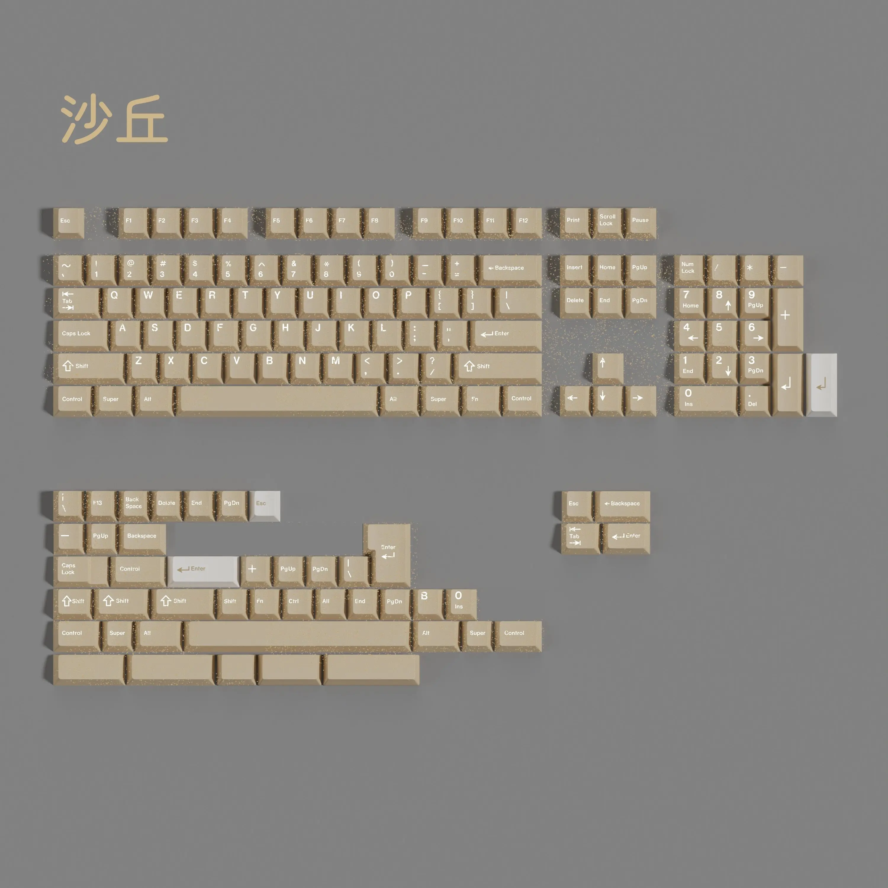 142 keys GMK Dune Keycaps Cherry Profile PBT Dye Sublimation Keycap For MX Switch Mechanical Keyboard Split Spacebar