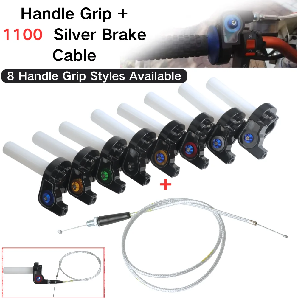 Visible Quick Twist Throttle Handle Grips 7/8 Inch 22mm Compatible with Pit Bike ATV XR50 CRF50 70 KLX TTR GPX (Only Cable)