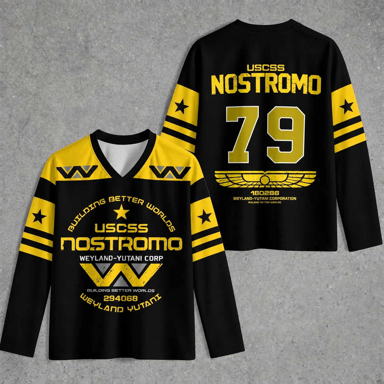 2026 Alien USCSS Nostromo 79 Jersey T-shirt 3D Print Breathable Mesh Tee Retro Sci-Fi Horror Streetwear Casual Top Mens T Shirts