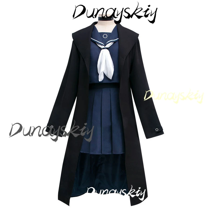 블루 아카이브 Purana 코스프레 의상 가발 애니메이션 Purana Jk 선원 스커트 롱 트렌치 코트 유니폼 여성용 소녀 맞춤형 복장