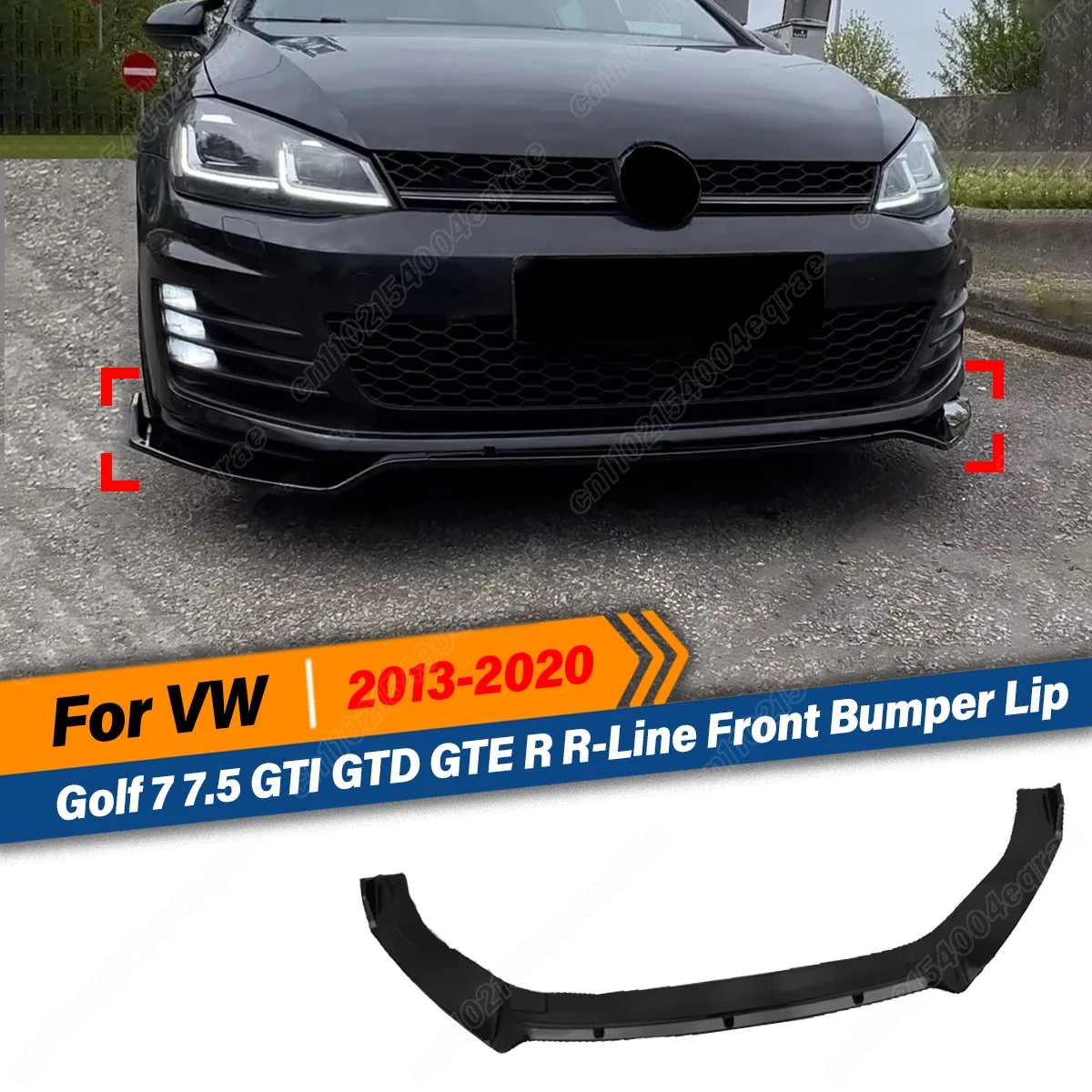 

For Golf 7 7.5 GTI GTD GTE R R-Line 2013 2014 2015 2016 2017 2018 2019 2020 Front Bumper Lip Splitter Guard Protector Body Kits