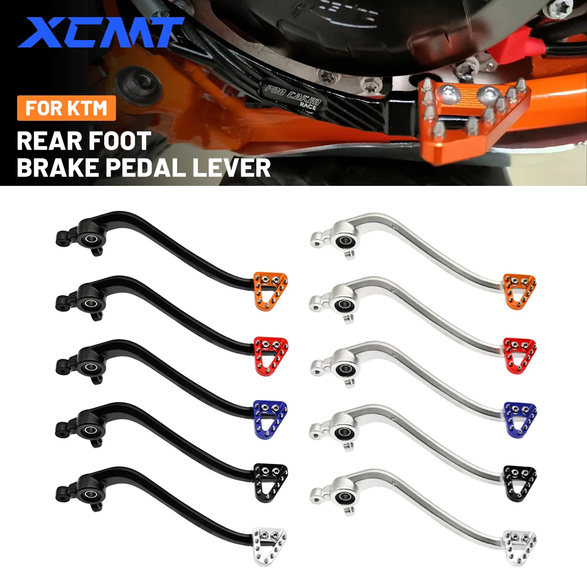 Motorcycle CNC Rear Brake Pedal Lever For KTM SX SXF XC XCF XCW XCFW EXC EXCF 2017-24 For Husqvarna TC TX TE FC FE FX FS 2016-24