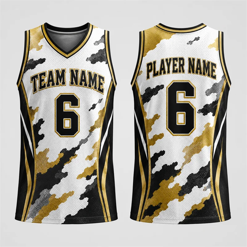 Trendy DIY Basketball Jersey For Men Summer Fashion Custom Name Team Name Number 3D Printed Vest Loose Breathable Sports Tees
