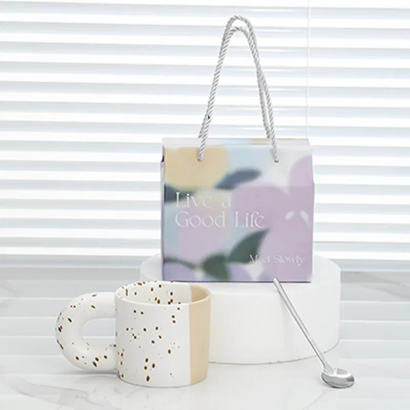 

# New Splash Ink Assorted Color Ceramic Milk Oatmeal Afternoon Tea Coffee Cup Fat Cup #