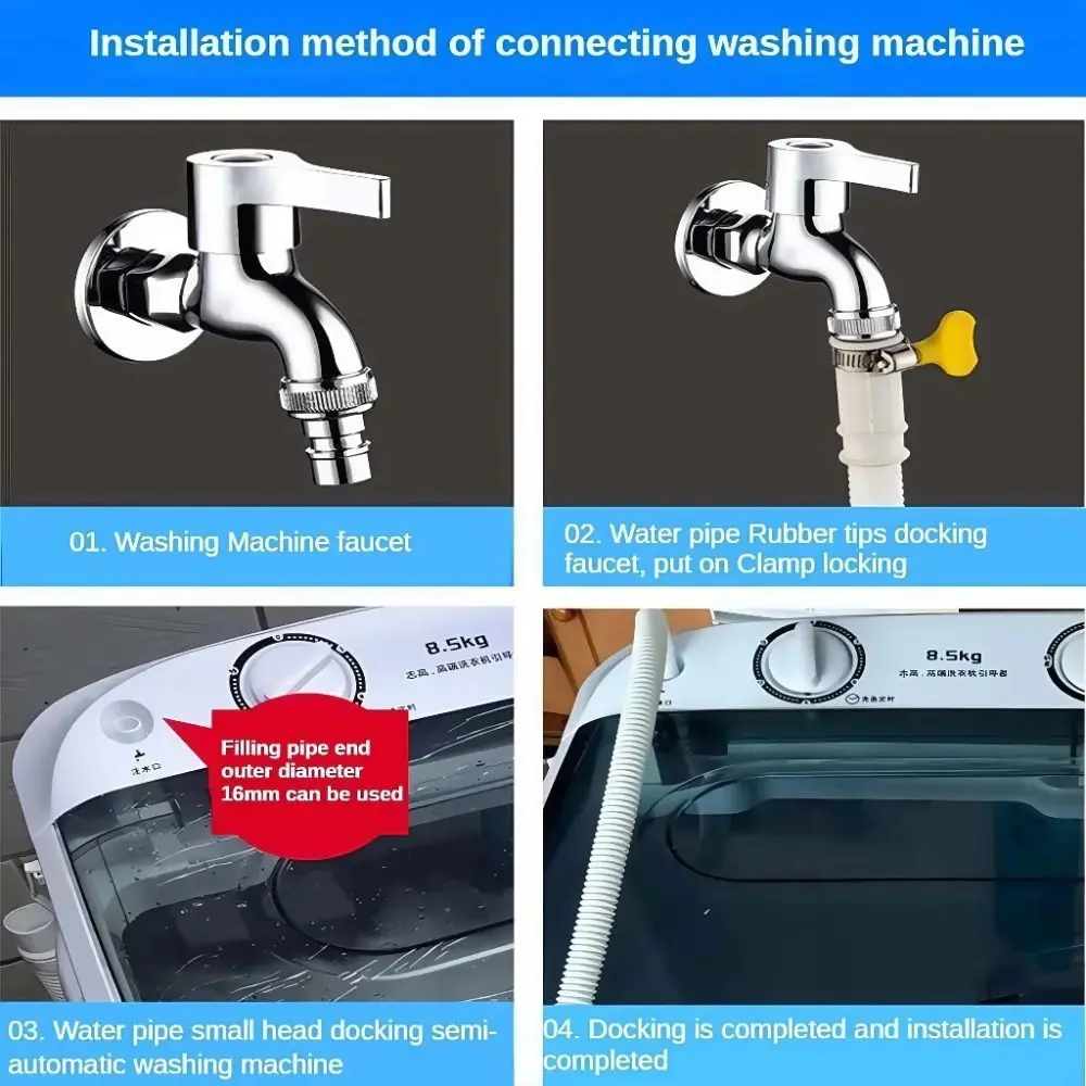 New Plastic Air Conditioner Drain Hose White Thickened Draining Hose Semi-Automatic Washing Machine Tube