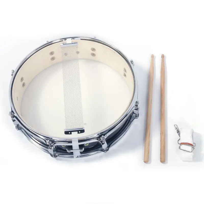 

13x3.5 Inch Black Snare Drum + Drumsticks + Drum Key + Carrying Strap