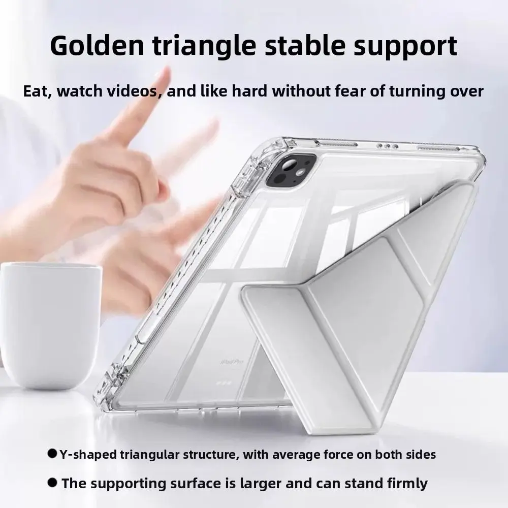 

TPU Thin Tablet Case Drop-proof Shockproof Clear iPad Cover Multi-functional Solid Cover for iPad 11th air6/7 Pro18/20/21/22
