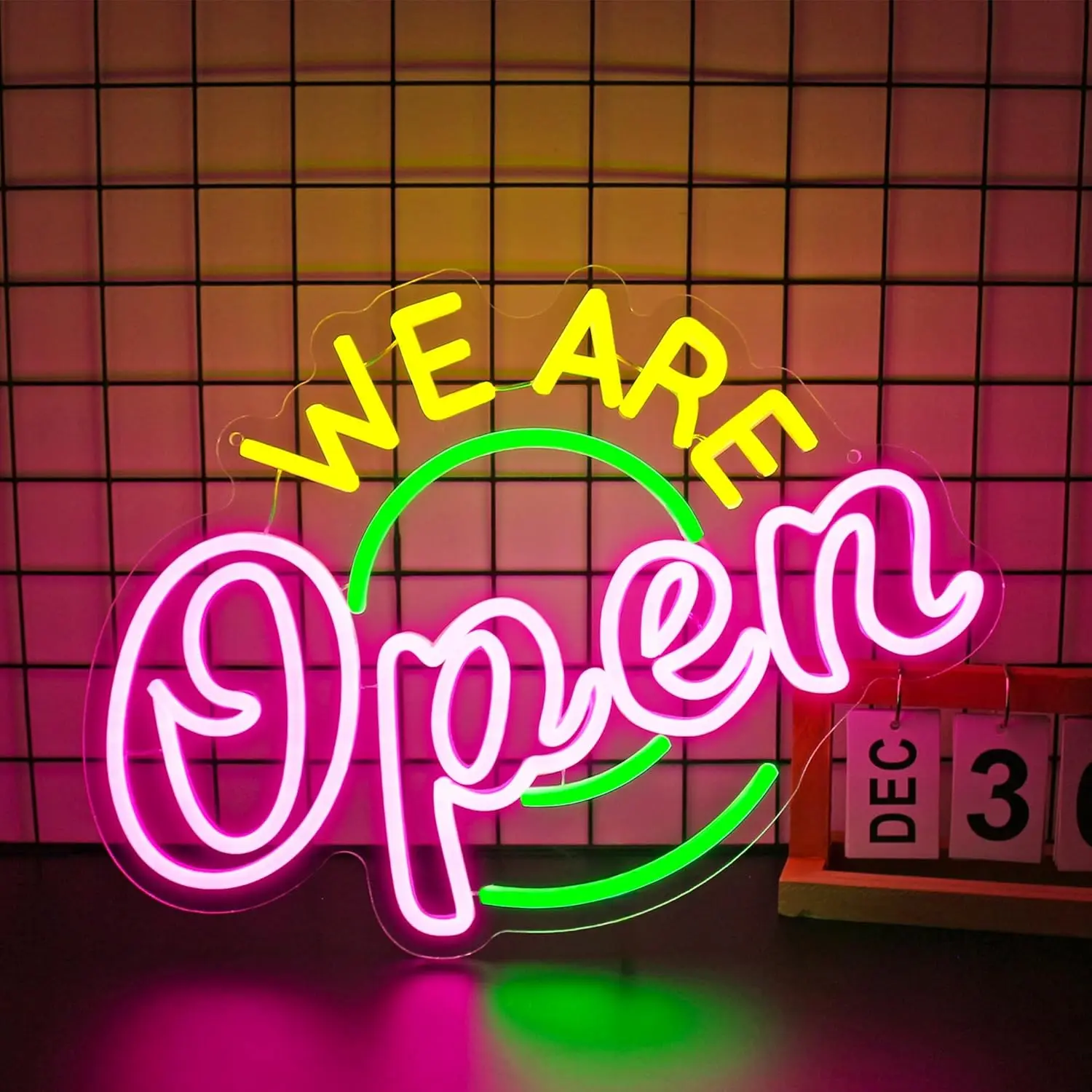 「we-are-open」ネオンサイン-明るいledネオンライト-業務用-店舗-カフェ-バー-ショップ-ジム-壁飾り-usb電源-調光可能-オープンサイン
