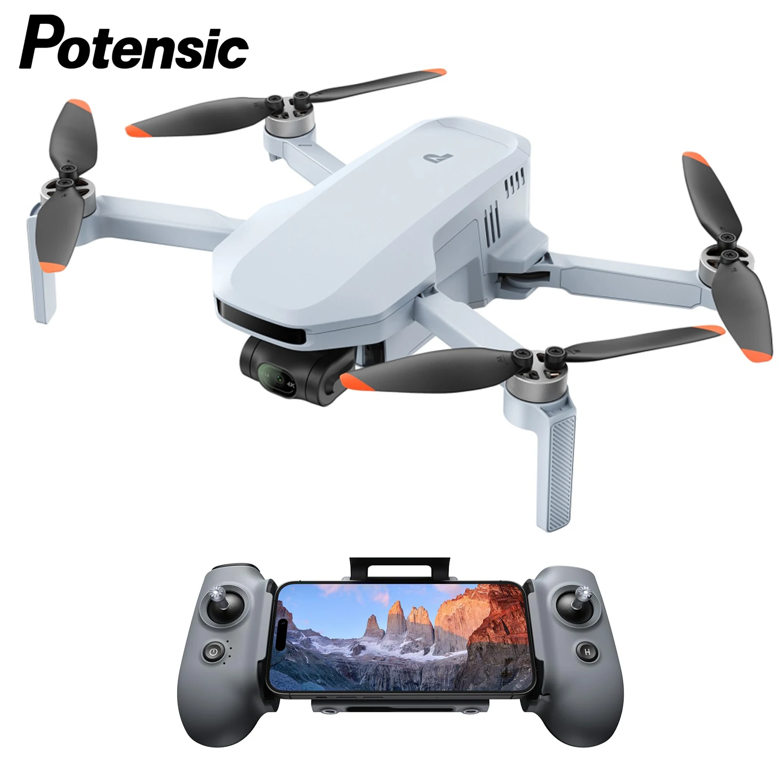 Drone Potensic Atom 2 Profissional 8K Abaixo de 249g Mini Drone Gps Alcance Máx. - imagem 1