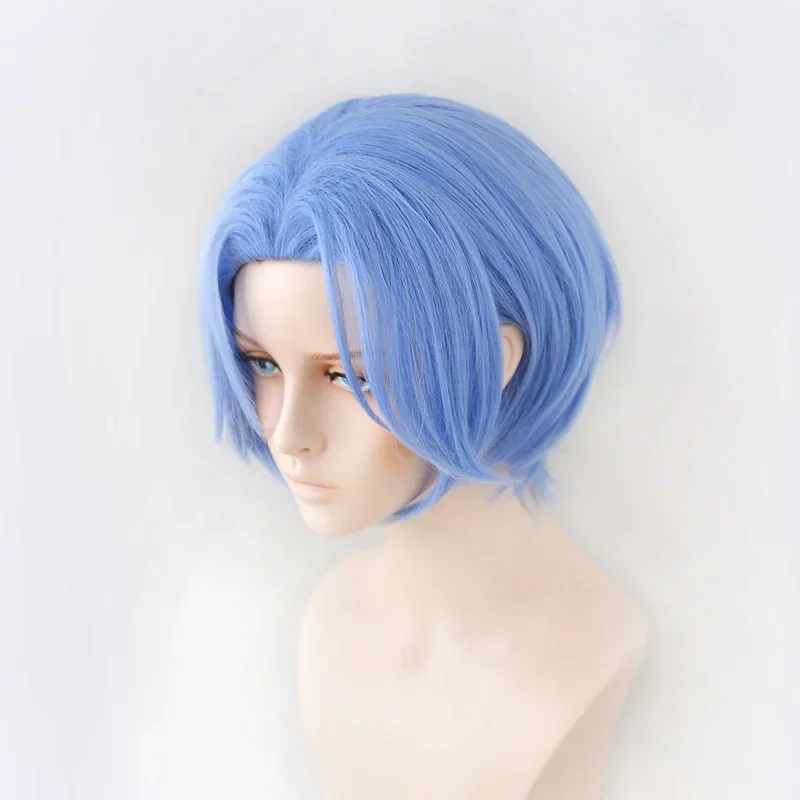 Anime SK8 The Infinity Langa Hasegawa Cosplay Wig Hasegawa Ranga Blue Short Heat Resistant Synthetic Hair Wigs   Wig Cap